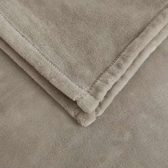 Fleecedeken/knuffeldeken - flanel, extra zacht en warm - kreukbestendig/verkleurt niet, te gebruiken als bedsprei of deken op de bank - 150 x 200 cm - Grijs