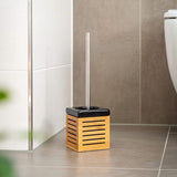 Toiletborstelhouder Bamboo Keramiek Toilet Set Toiletborstelhouder (zwart)