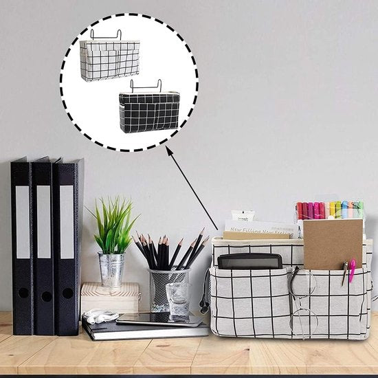 2 stuks multifunctionele bedtassen, bedorganizer voor bed, organizer om op te hangen, opbergtas voor hoogslaper, nachtkastje, met darthaken, voor boek, tijdschriften, afstandsbediening, mobiele telefoon enz