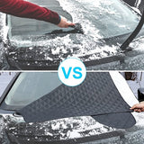 Yomisee Voorruitafdekking voor de winter, autoruitafdekking voorruitafdekking magneet, bevestiging, opvouwbaar, tegen sneeuw, vorst, ijs, zon, stof