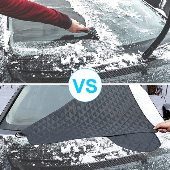 Yomisee Voorruitafdekking voor de winter, autoruitafdekking voorruitafdekking magneet, bevestiging, opvouwbaar, tegen sneeuw, vorst, ijs, zon, stof