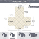 100% waterdichte stoelbeschermer voor televisiefauteuil, anti-slip stoelbeschermer met zakken, armleuning, 1-zits stoelkussen, geschikt voor thuis met kinderen en huisdieren, hond, kaki, L
