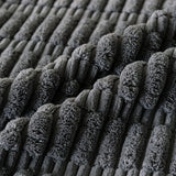 Set van 4 decoratieve kussenslopen 40 x 40 cm, donkergrijs, mosterdgeel, oranje, corduroy kussen, bankkussen, sierkussen, pluizige kussenslopen, kussenhoes voor bank, bank