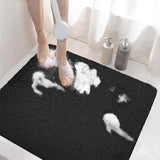 Antislip douchemat, 60 x 60 cm, badmat antislip met afvoer, zachte PVC Loofah antislipmat, badkuip, sneldrogende badmat, zwart