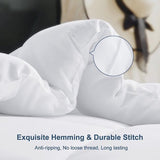 Dekbed 220x240 cm voor 4 seizoenen, dekbed voor het hele jaar 300gsm microvezel, dekbed voor mensen met allergieën 240x220 cm, super zachte deken slaapdeken ademend 220 x 240 cm, wit