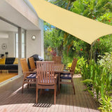 Zonnezeil, 3 x 4 m, rechthoekig, waterdicht, beige, zonnezeil, zonwering, uv-bescherming, windscherm, polyester, zonnezeil, weerbestendig, outdoor, zonnescherm voor terras, tuin, balkon