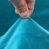 Hoezen voor eetkamerstoel, fluwelen stretch, van spandex pluche, voor solide, grote eetkamerstoelen, beschermende hoezen, decoratief