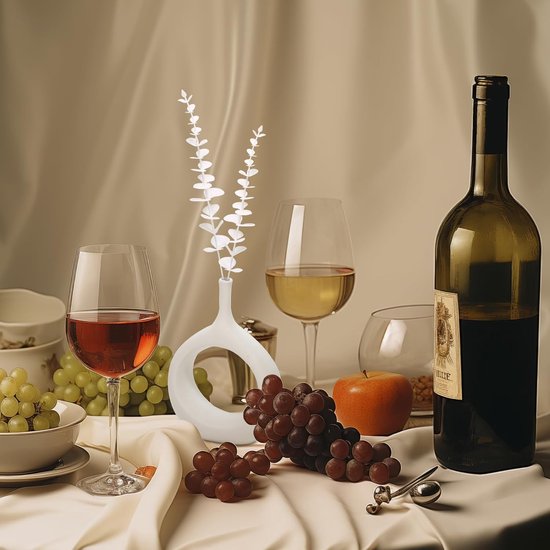 45 stuks kunstmatige eucalyptus takken, bladeren, eucalyptusbladeren, decoratie, eucalyptus, kunstplanten voor bloemstukken, huis, bruiloft, feest, tafel, centerpiece, decoratie, wit