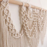 macramé wandtapijt, Boheemse wanddecoratie, macramé, wandtapijt, boven het hoofdeinde, kunsthandwerk, geweven wandtapijt, 97 cm x 73 cm