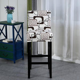 Stoelhoezen, 4-delige set, stretch barkrukhoezen, afneembaar, wasbaar, stoelbescherming, decoratie, stoelbekleding, barkruk, stoelovertrekken voor pub, teller, bar, café, klassiek wit
