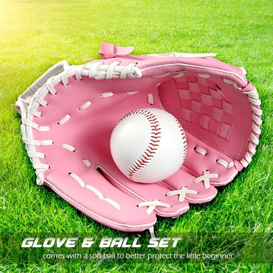 Honkbalhandschoenen - softbalhandschoenen met een bal, full baseball training wedstrijdhandschoen oordeel duurzame softbalhandschoenen voor kinderen en volwassenen