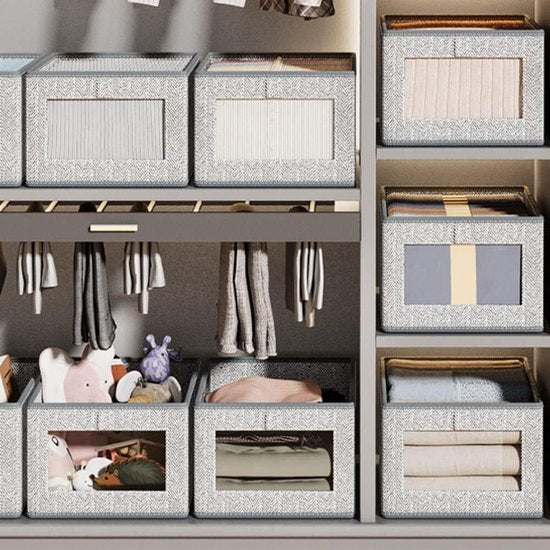 Opbergbox voor lade, kledingorganizer, opvouwbare opbergdoos voor kledingkast, ruimtebesparende oplossing voor kleding, speelgoed en meer, 44 x 30 x 20 cm