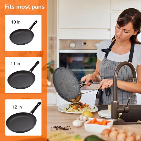 Siliconen spatbeschermingspannen, 32cm opvouwbare spatbescherming van siliconen, universele panspatbescherming, spatbeschermingsdeksel voor potten en pannen, spatbeschermingspan ter bescherming tegen vetspatten, grijs