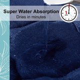 Foam Badkamermat, antislip, zachte badmat, absorberend, wasbaar, onderhoudsvriendelijk, 40 x 60 cm, marineblauw