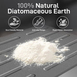 Superabsorberende stenen badmat, 100% natuurlijke diatomeeënaarde douchemat, antislip sneldrogende badkamervloermat, douchemat voor badkamervloer, gemakkelijk schoon te maken (donkergrijs)