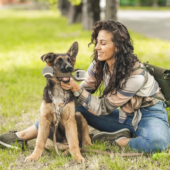 Hondenspeelgoed, robuust touwkauwspeeltje voor agressieve kauwers, interactief touwtrekken, hondentouwen voor honden, tandenpoetsen