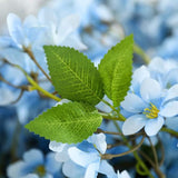 Kunstmatige Sakura kersenbloesem, 2 stuks, 5,7 ft, hangende wijnstokken, namaak, oosterse kersenkrans, huistuin, feest, bruiloft, decoratie (blauw)