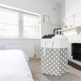 80L Vrijstaande opvouwbare wasmanden, katoen (Grey Star) Wegwerp