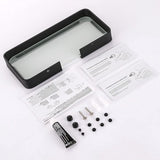 Douchemand zonder boren doucheplank zelfklevende douchebak met roestvrij organizer opslag geen schade gehard glas ruimte aluminium badkameraccessoires 25 cm zwart