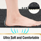 Antislip douchemat, 60 x 60 cm, badmat antislip met afvoer, zachte PVC Loofah antislipmat, badkuip, sneldrogende badmat, zwart