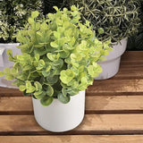 Kunstmatige Mini Eucalyptus Kunstmatige Plastic Plant met Pot voor Thuis Bureau Decoratie