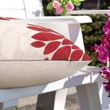 Set van 2 outdoor kussenslopen, rood en grijs, 40 x 40 cm, linnen, waterdichte kussenhoezen, Dahlia boho, sierkussen, bankkussen, decoratief boho, Azteken, bankkussen, overtrek voor bank, bed, terras