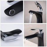Badkamer Wastafelkraan Enkele Handgreep Chroom 1 Gat Mount Body Zwart Wastafelmengkraan Toilet