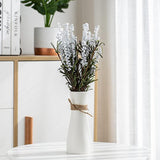 Witte keramische vaas voor pampasgras, ideaal voor het bewaren van gedroogde bloemen en verse bloemen, bloemenvaasdecoratie woonkamer, slaapkamer