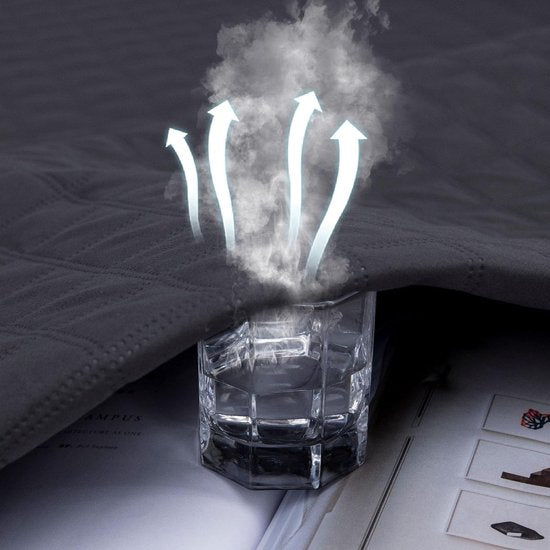 Matrasbeschermer, waterdicht, ademend, waterdicht, vochtbescherming, waterdichte matrasbeschermer, 180 x 200, donkergrijs, matrasbescherming, incontinentie-onderlegger, wasbaar voor bed