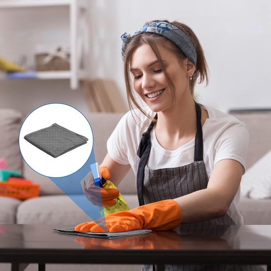 6 stuks keukendoeken, katoen, theedoeken, absorberende keukendoeken, zachte poetsdoeken, wafeldoek, keukenhanddoek voor het reinigen van plaat, tafelblad, baraanrecht, 34 x 34 cm