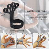 Handtrainer vingertrainer, 3 stuks siliconen handgrip-trainer, sterke vingerweerstandsbanden, vingerextensor voor gitaar, piano en klittenband, 3/4/5 kg