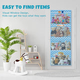 Opbergtas voor knuffeldieren, voor knuffeldieren, babyaccessoires en vochtige doeken, ademende hangorganizer met 4 grote vakken voor kinderkamer, slaapkamer