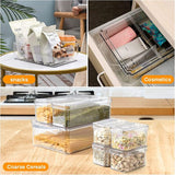 Koelkast Organizer, Transparante Stapelbare Opbergdoos Organizer Set Kleine Koelkastdoos Pantry Opbergdoos voor Keukens, Koelkast, Kasten Planken, Badkamer, Set van 7