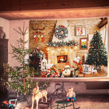 Wandtapijt Kerstmis wanddoek muur opknoping esthetische kerstboom open haard geschenken wandtapijt thuis kerstdecoratie wanddecoratie voor slaapkamer woonkamer slaapzaal 210 x 150 cm