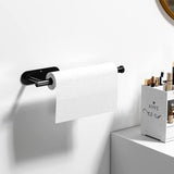 Keukenrolhouder, zonder boren, zelfklevende of boorbare handdoekhouder/keukenhouder, roestvrijstalen keukenrolhouder, tissuestick, geschikt voor keuken, badkamer, slaapkamer (zwart)