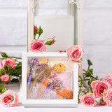 3D-fotolijst om te vullen, fotolijst diep 20 x 20 cm voor objecten tot 3 cm, objectlijst met onbreekbaar acrylglas, 3D-lijst voor decoratieve muur/cadeau, met 3M LED-kerstverlichting (wit)