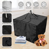 Opbergtas tuinkussens, vierkante opbergtas voor loungekussens, tuinkussens, opbergtas van 210D Oxford, waterdicht, uv-bestendig, 81 x 81 x 61 cm (zwart)