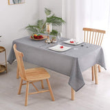 Tafelkleed linnenlook vierkant tafelkleed waterafstotend tafellinnen, 1 stuk, 135 x 160 cm, grijs