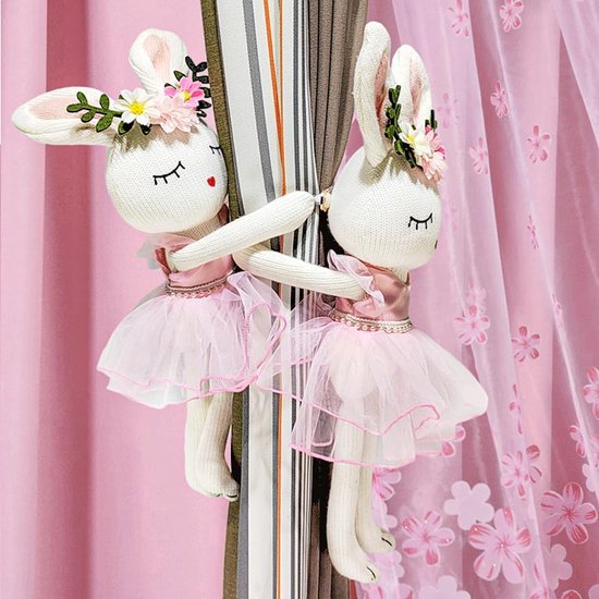 Gordijnhouder, cartoon dier gordijngesp, lange staart, aap wasbeer, gordijnhouder, kinderkamerdecoratie, accessoires, gordijnriemen (E), M, 2 stuks