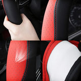 Auto Stuurhoes Stuurwielbeschermer Stuurhoes Microfiber Leer Universeel 37-38cm/15 Antislip Ademend Duurzaam (zwart)
