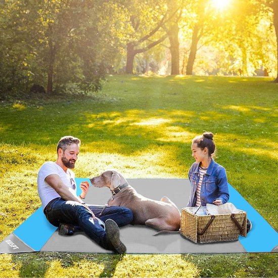 Picknickkleed van 210 x 200 cm, waterdicht, uitneembaar, geschikt voor 4 hefschoenen, ultralicht en compact