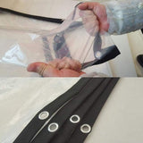 Dekzeil, waterdicht, transparant, met ogen, afdekzeil, bootzeil, met ogen, dik materiaal, 5 ml, voor tuinmeubelen, zwembad, auto, 2 x 3 m