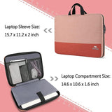 Laptoptas 15,6 inch, TSA-vriendelijke laptophoes 15/6, waterafstotende laptoptas met vakken en vakken, compatibel