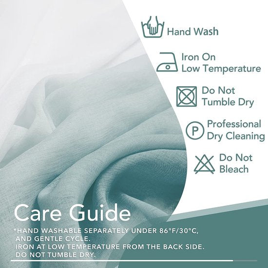 Voile Grijs Blauw Gordijnen met Ringen 140 x 270 cm(Breedte x Hoogte), Kleurverloop Semi-Clear Transparante Gordijnen voor Woonkamer Slaapkamer Kinderkamer, Set van 2