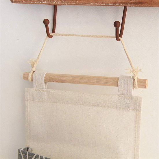 Hangende organizer met 3 vakken, opbergsystemen, wanddeur, gebruiksvoorwerpentas, hangopslag, kinderkamer, opbergtas, grijs