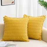 Set van 2 kussenslopen, 40 x 40 cm, corduroy fluweel, sofakussen, zachte kussenhoezen, boho-kussenslopen, sierkussen, moderne kussens, decoratie voor bank, slaapkamer, thuis, aut