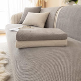 Sofa Cover L Shape Corner Sofa Cover 2/3/4-Seater Sofa Protector Non-Slip Couch Throw Blanket Sofa Protection Cat/Dogs (Beige, 70 x 150 cm)