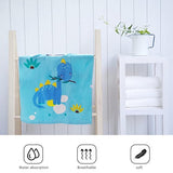 Badponcho met capuchon, voor kinderen, strandhanddoek met capuchon, cartoon, absorberend, strandhanddoek, kinderbadhanddoek met capuchon voor strand, zwemmen, douche, Dinosaurus 2, 58*58cm