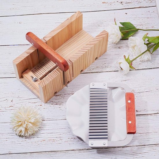 Adjustable Wooden Soap Cutter Shape with Wavy Straight Planer Blade Scraper Cutting Tool Set