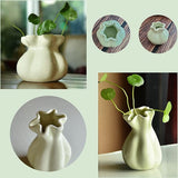 Keramiek bloemenvazen ​​set, 2 stuks decoratieve creatieve vazen, hydrocultuur creatief bloemstuk, voor thuis kantoor woonkamer decoratie ornament